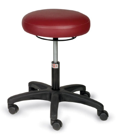 Hausmann Industries Economy Air-Lift Stool Hand Operated Air Spring Pneumatic Height 5 Casters - 2157