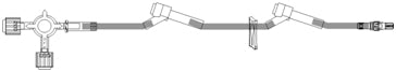ICU Medical Extension Set 40 Inch Tubing 2 Ports 5.8 mL Priming Volume DEHP-Free - SFP4107