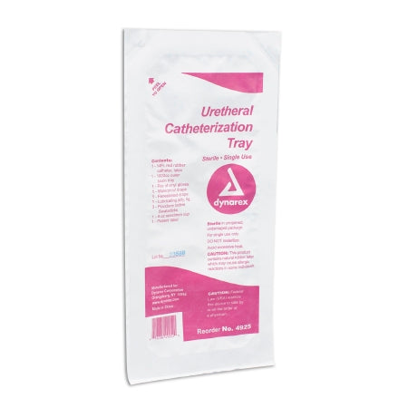Dynarex Dynarex Intermittent Catheter Kit 14 Fr. Without Balloon Red Rubber - 4925