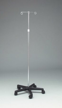 Dukal - IV Stand 2-Hook 5 Ball Bearing Casters, 20 Inch Base Diameter - 4355