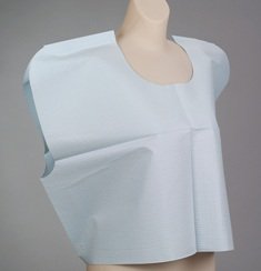 Tidi - Exam Cape Blue One Size Fits Most Front / Back Opening Without Closure Unisex - 9810857