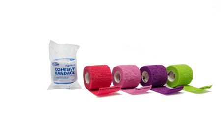 Dukal - Cohesive Bandage 2 Inch X 5 Yard Standard Compression Self-adherent Closure Assorted Colors NonSterile - 8025AS