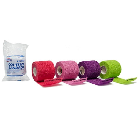Dukal Dukal Cohesive Bandage 2 Inch X 5 Yard Standard Compression Self-adherent Closure Assorted Colors NonSterile - 8025AS