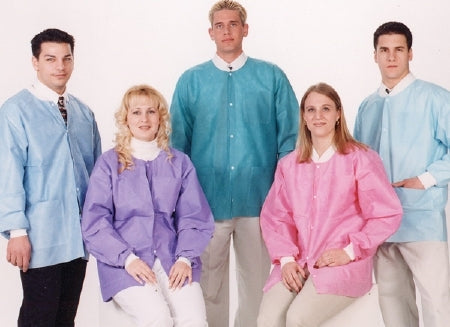 Valumax International ValuMax Extra-Safe Lab Jacket Sky Blue Small Long Sleeves Hip Length - 3630SBS