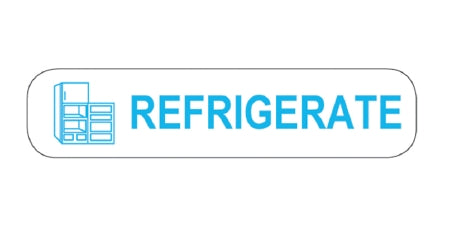 Health Care Logistics Indeed Pre-Printed Label Auxiliary Label REFRIGERATE White 3/8 X 1-5/8 Inch - 2749