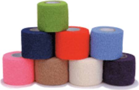 Andover Coated Products Co-Flex·Med Cohesive Bandage 2 Inch X 5 Yard Standard Compression Self-adherent Closure Neon Pink NonSterile - 7200NP