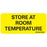 MedVision - Pre-Printed Label Auxiliary Label Yellow Paper STORE AT ROOM TEMPERATURE Black Safety and Instructional 1 X 2-1/4 Inch - MV04SY0931