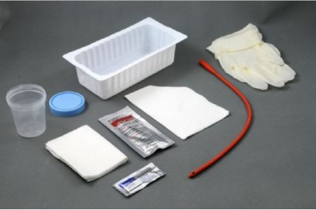 AMSure - Intermittent Catheter Tray Urethral 14 Fr. Without Balloon Latex - AS87114