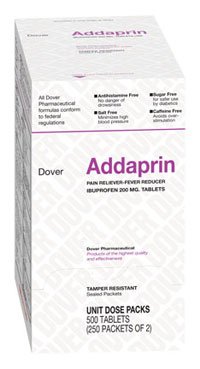 Medique Products Addaprin Pain Relief 200 mg Strength Ibuprofen Tablet 250 per Box - 1625314