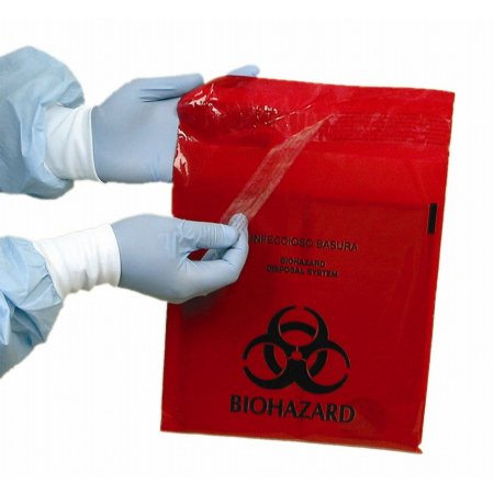 Unimed - Midwest - Biohazard Waste Bag 1.4 Quart Red Bag 9 X 10 Inch - MRWB142316