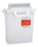 Recykleen - Sharps Container 16-1/2 H X 10-7/10 W X 6 D Inch 3 Gallon Red Base / White Lid Horizontal Entry Counter Balanced Door Lid - 305054