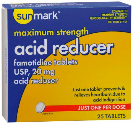 McKesson sunmark Antacid 20 mg Strength Tablet 25 per Box - 49348081705