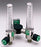 Allied Healthcare Timeter Sure Grip Oxygen Flowmeter Dual with Y Bar 0 - 15 LPM DISS Outlet Ohmeda Adapter - 15004-03Y