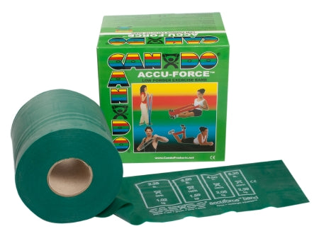 CanDo Accuforce - Exercise Resistance Band Green 5 Inch X 50 Yard Medium Resistance - 10-5923