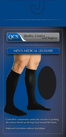 Scott Specialties QCS Compression Socks Knee High Small Black Closed Toe - 1662 BLA S