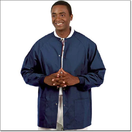 Fashion Seal Uniforms - Warm-Up Jacket Navy Blue 5X-Large Hip Length Reusable - 7696-5XL
