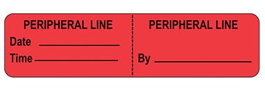 Indeed - Pre-Printed Label Auxiliary Label Red Paper Peripheral Line Black Safety and Instructional 3/8 X 1-5/8 Inch - 17581