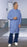 Fashion Seal Uniforms Lab Coat Ceil Blue X-Large Long Sleeves Knee Length - 457 XL