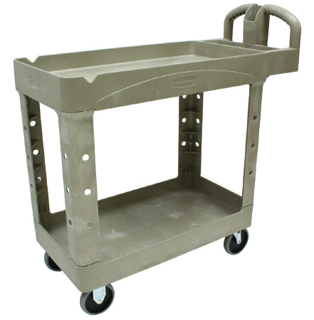 Saalfeld Redistribution 4500-88 Series Utility Cart 17.9 X 33.2 X 39 Inch 2 Shelves Beige - FG450088BEIG
