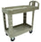 Saalfeld Redistribution 4500-88 Series Utility Cart 17.9 X 33.2 X 39 Inch 2 Shelves Beige - FG450088BEIG