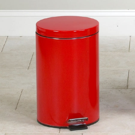 Clinton Industries Round Series Trash Can 13 Quart Round Red Step On - TR-13R