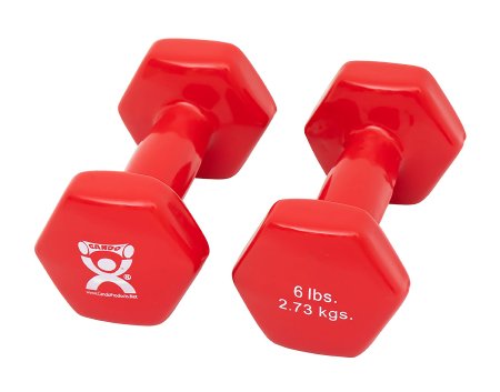 CanDo - Dumbbell Pair Hexagon Heads 6 lbs. - 10-0555-2