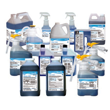 Diversey Virex II 256 - Surface Disinfectant Cleaner Quaternary Based Manual Pour Liquid Concentrate 1 gal. Jug Mint Scent NonSterile - DVO04332