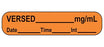 Health Care Logistics Indeed Pre-Printed Label Anesthesia Label Versed ___ mg/mL Orange 3/8 X 1-5/8 Inch - 17792
