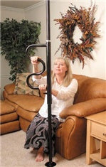 Alimed AliMed Security Pole with Curved Grab Bar Black Steel - 711814/NA/NA/BLACK