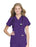 Landau Uniforms - Scrub Shirt Small Grape 2 Pockets Short Set-In Sleeve Female - 70224GRAPESM