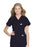 Landau Uniforms Scrub Shirt Small Navy Blue 2 Pockets Short Set-In Sleeves Female - 70224NAVYS