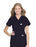Landau Uniforms - Scrub Shirt Small Navy Blue 2 Pockets Short Set-In Sleeve Female - 70224NAVYSM