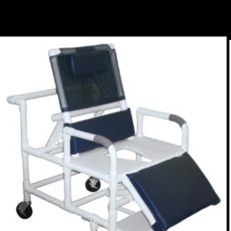 Graham-Field Lumex Reclining Shower Chair Drop Arm PVC Frame Reclining Back 21 Inch Height - 89330