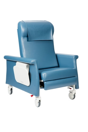 Winco Care Cliner Elite Swing-Away Recliner Gray Vinyl, Steel 5 Inch Nylon Total-lock and Directional-lock Casters 5 Inch Nylon Total-lock and Directional-lock Casters - 6950-07