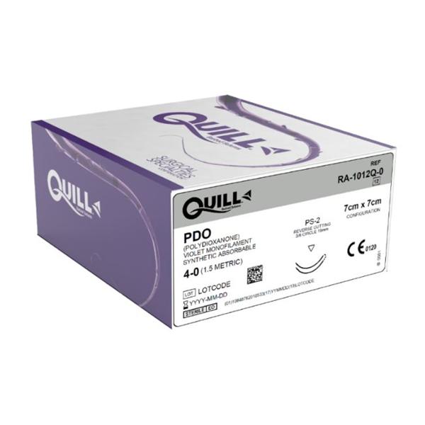 Look/Div Surgical Specialties Suture 4-0 Pdo Quill Violet 7X7Cm Double Arm Monofilament Absorbable 12/Bx - RA-1012Q-0