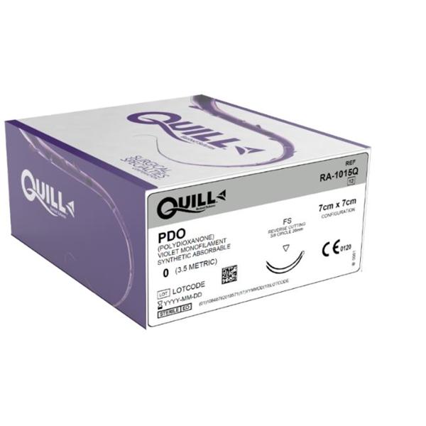 Look/Div Surgical Specialties Suture 0 Pdo Quill Violet 7X7Cm Double Arm Monofilament Absorbable 12/Bx - RA-1015Q
