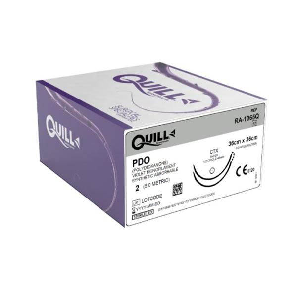 Look/Div Surgical Specialties Suture 2 Pdo Quill Violet 36X36Cm Double Arm Monofilament Absorbable 12/Bx - RA-1065Q