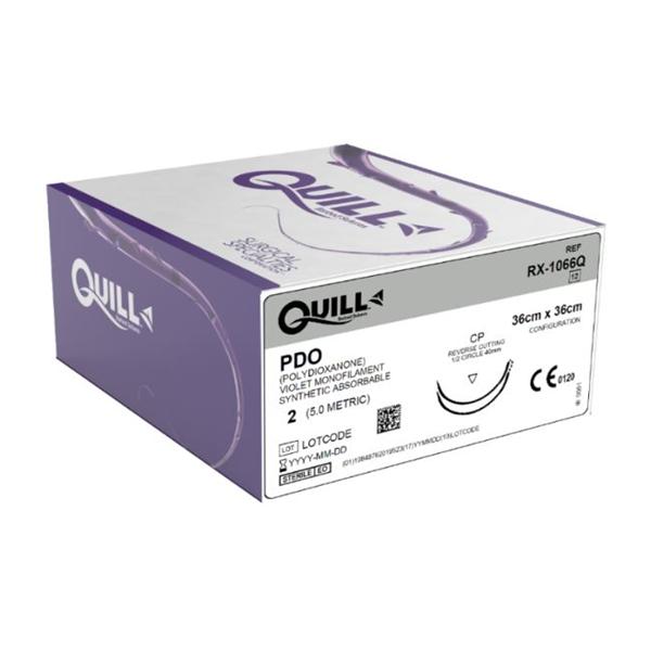 Look/Div Surgical Specialties Suture 2 Pdo Quill Violet 36X36Cm Double Arm Monofilament Absorbable 12/Bx - RX-1066Q