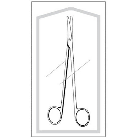 Sklar Econo Dissecting Scissors Metzenbaum 7 Inch Length Floor Grade Stainless Steel Sterile Finger Ring Handle Curved Blunt/Blunt - 96-2682