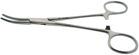 BR Surgical BR Surgical Hemostatic Forceps Lahey 5-1/2 Inch Surgical Grade Stainless Steel NonSterile Ratchet Lock Finger Ring Handle Curved Serrated Tips - BR12-50214