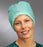 Barrier Flory - Surgeon Cap One Size Fits Most Green / White Pull On Closure - 620500