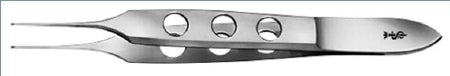 Aesculap Aesculap Tissue Forceps Bishop-Harmon 3-1/2 Inch Surgical Grade Stainless Steel NonSterile NonLocking Fenestrated Thumb Handle Straight 1 X 2 Teeth - OC051R