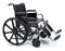 Traveler HD Heavy Duty - Bariatric Wheelchair Dual Axle Desk Length Arm Swing-Away Footrest Black Upholstery 22 Inch Seat Width Adult 500 lbs. Weight Capacity - 3G010420