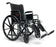 Graham-Field Advantage Wheelchair Heavy Duty Full Length Arm Padded, Removable Arm Style Mag Wheel Black 18 Inch Seat Width 250 lbs. Weight Capacity - 3H010140