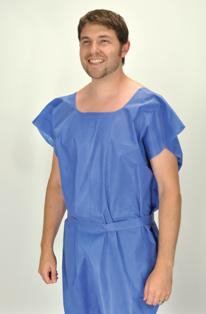 Tidi Products Patient Exam Gown Adult Dark Blue - 950545