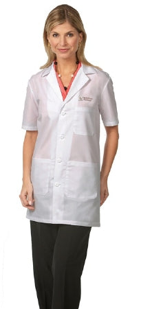 Fashion Seal Uniforms Lab Coat White Medium Short Sleeves Hip Length - 3409-