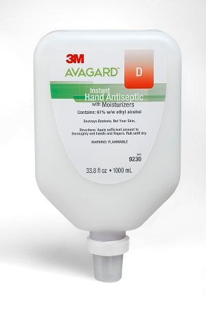 3M Avagard D Hand Sanitizer 1,000 mL Ethyl Alcohol Gel Dispenser Refill Bottle - 9230
