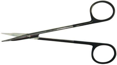 BR Surgical SuperCut - Tenotomy Scissors Stevens 4-1/4 Inch Length Surgical Grade Stainless Steel NonSterile Finger Ring Handle Curved Blunt Tip / Blunt Tip - BR08-36311SC