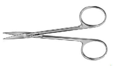 Aesculap Aesculap Iris Scissors 4-3/8 Inch Length Surgical Grade Stainless Steel NonSterile Finger Ring Handle Straight Sharp/Blunt - BC112R