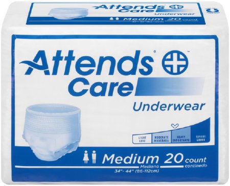 Attends Healthcare Products AttendsCare Adult Absorbent Underwear Pull On Regular Disposable Moderate Absorbency - APV20